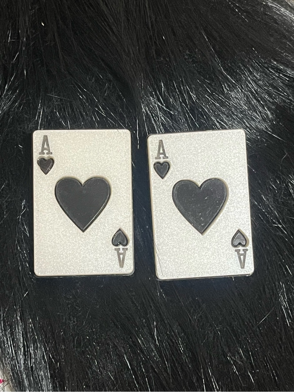 Yazbukey Ace Of Black Hearts Earrings